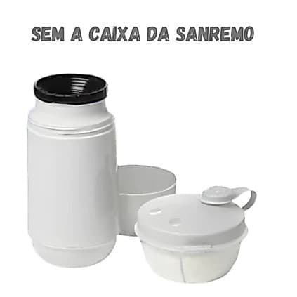 Conjunto Garrafa Térmica Infantil + Pote Dosador Para Leite em Pó Kit Passeio Rosa REF 34