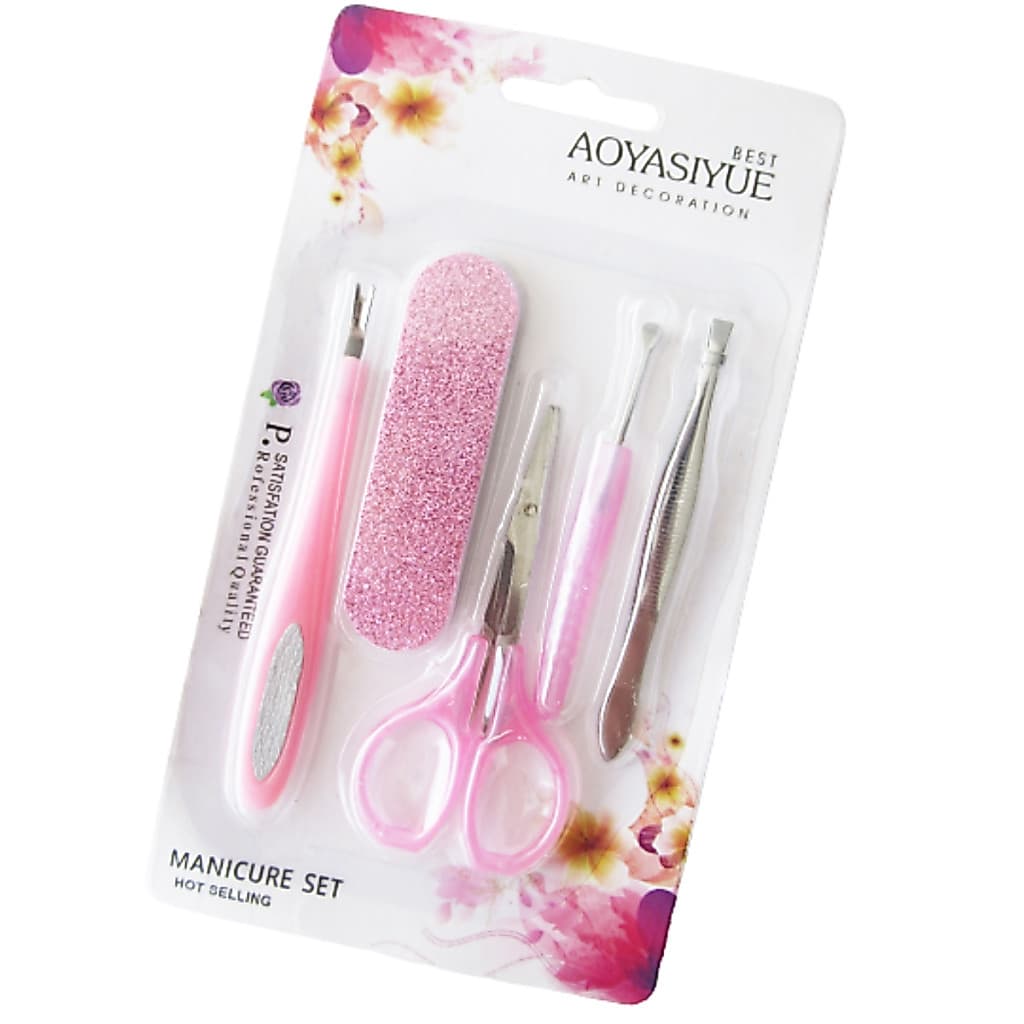 Kit Manicure e Pedicure completo C/5 Unidades Cor Aleatoria