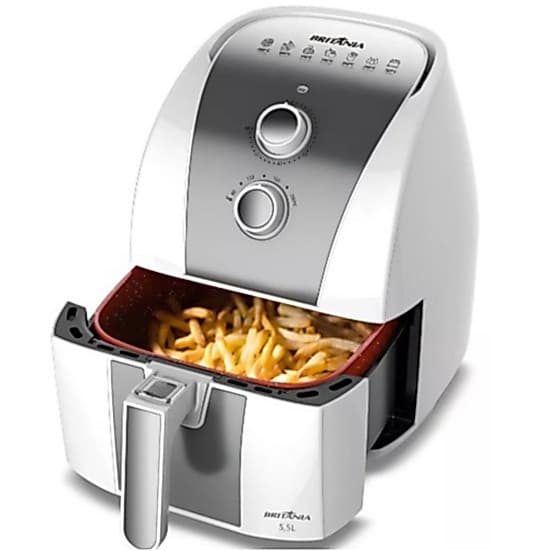 Fritadeira Elétrica Air Fryer Redstone 5,5 Litros Sem Óleo Britânia BAF52 Branca