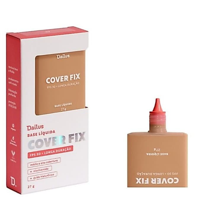 Base Líquida Cover Fix Dailus fps30 Soft Matte 27g Novo