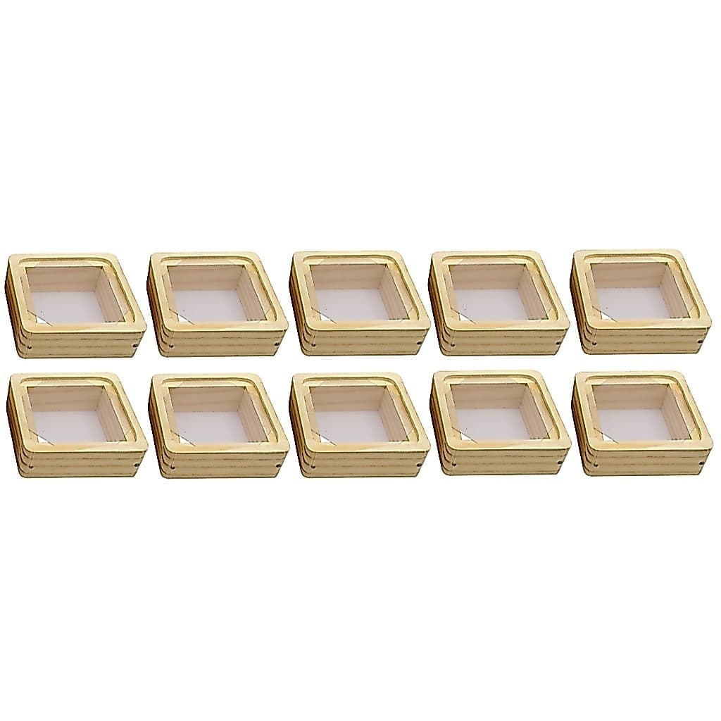 10 Melgueiras para caixa de abelha jatai 12x12 Com Encaixe e acetato