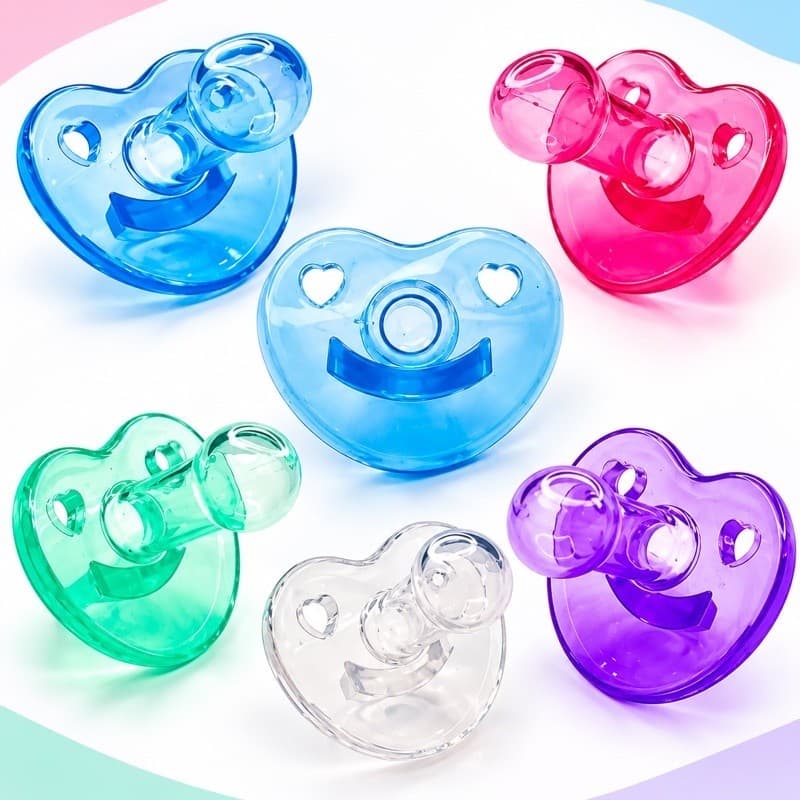 Kit 2 Chupetas 100% Silicone Redonda Mordedor Fase 2 +6m Tetê Tamanho 2 Menino e Menina