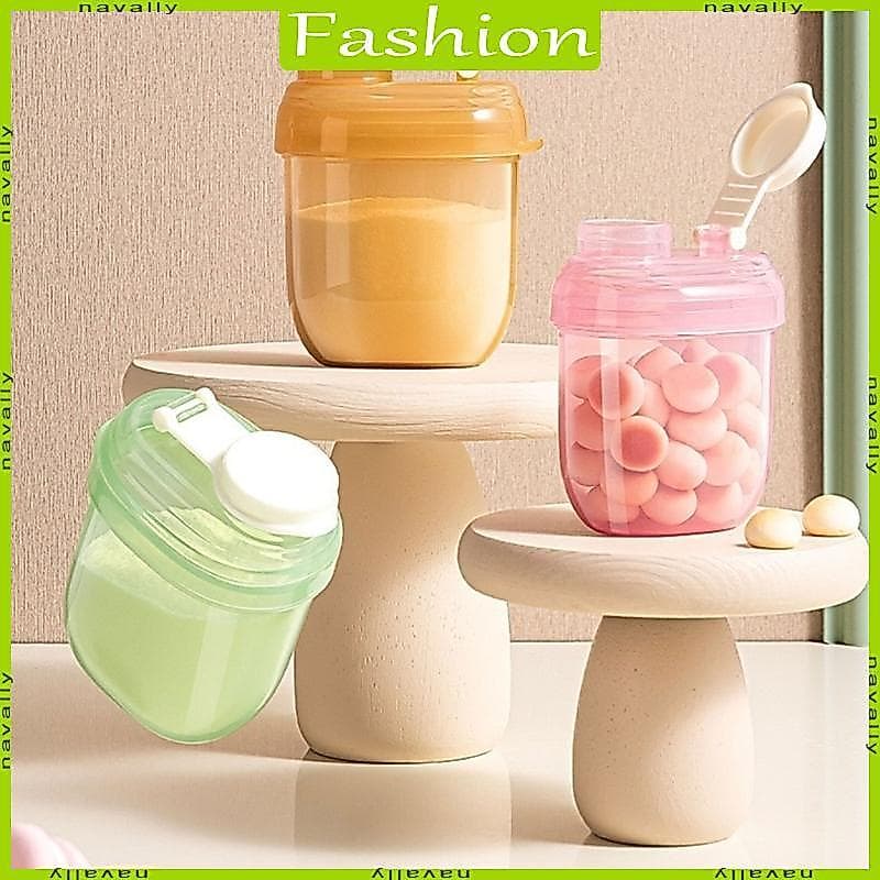 nava Espaçoso 90ml Recipiente De Leite Em Pó Infantil Estojo De Armazenamento Compacto Com Vedação Segura Para Máquina D