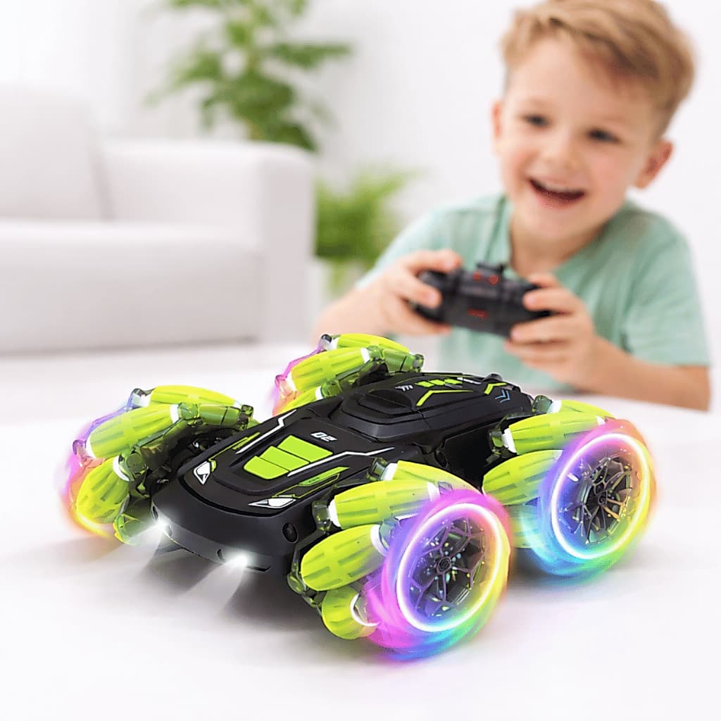 Carrinho Controle Remoto Racing Drift Gira 360 Side Stunt RC Acrobático
