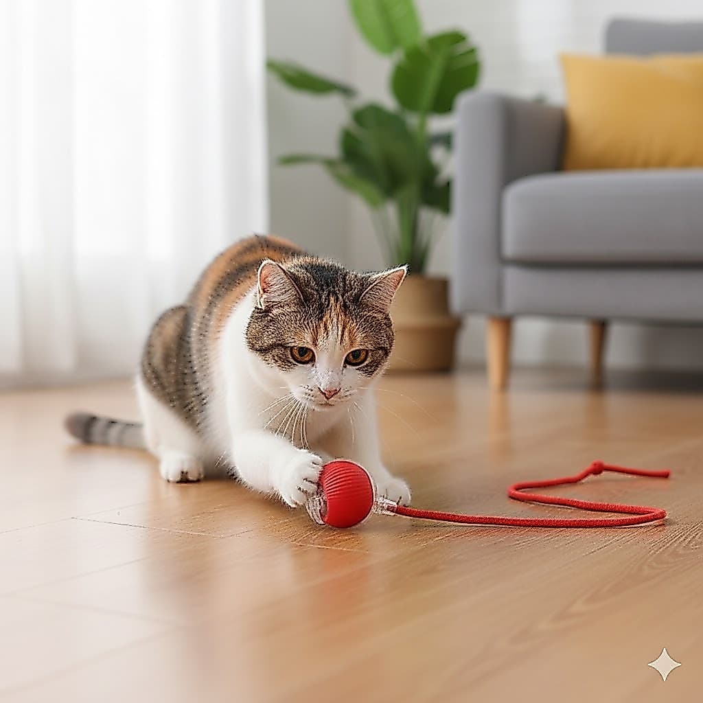 Brinquedo Interativo Automatico Para Gato Com Cauda Bateria Recarregável Cabo USB-C