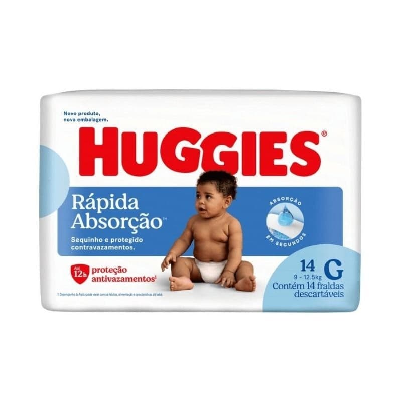 Fralda Huggies Tamanho G com 14 Un