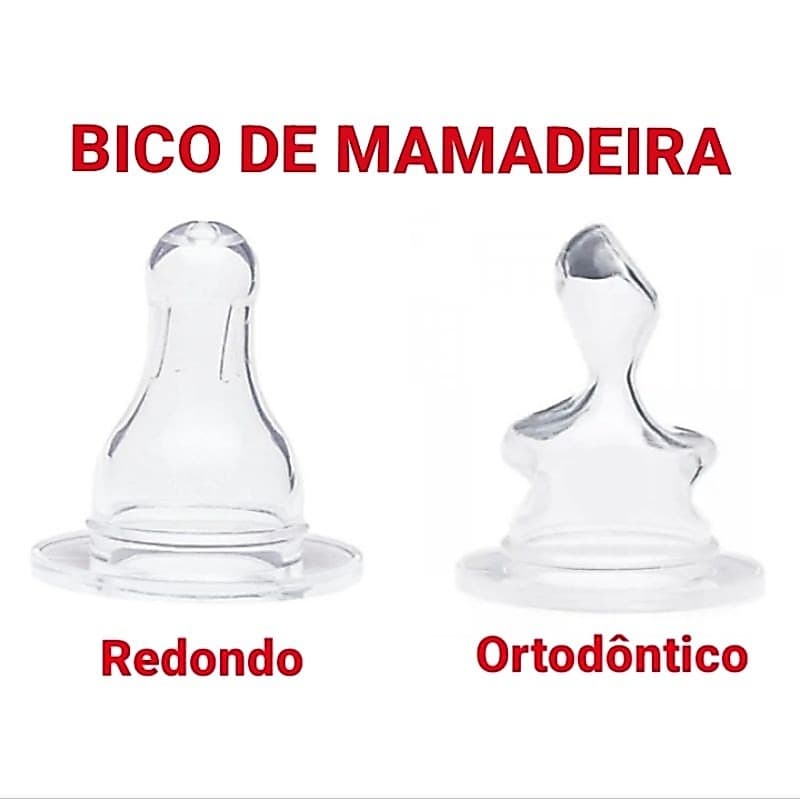 Bico de Mamadeira Silicone Pepeta Redondo ou Ortodôntico Fase 2