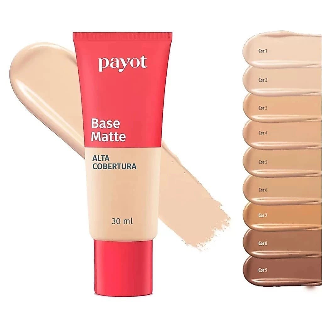 Base Líquida Matte Payot 30ml Alta Cobertura Efeito Natural Longa Duração Controle da Oleosidade