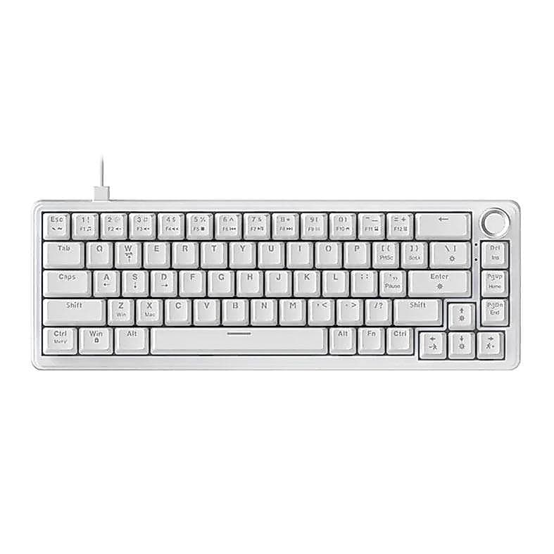 Teclado Mecanico Ajazz AK690, Rainbow, Switch Peach, White, AK690-WH