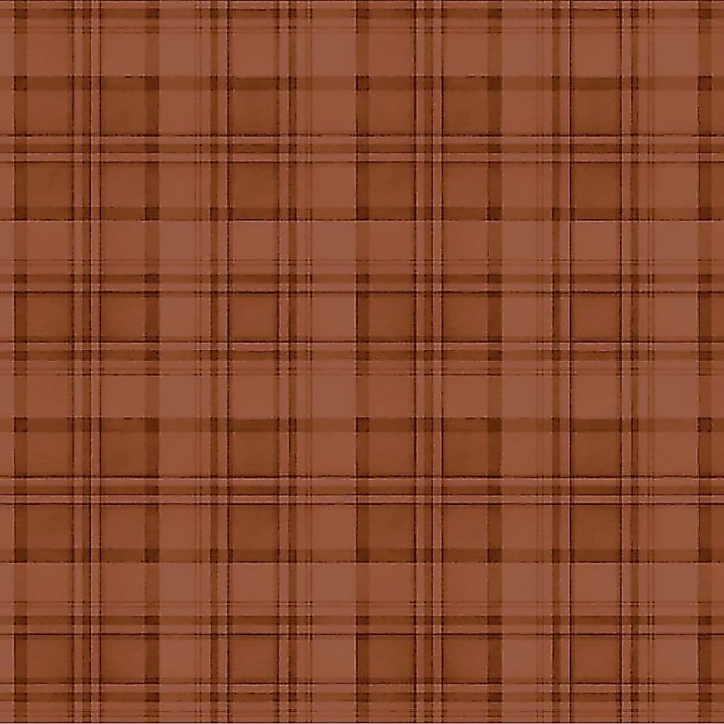 Tecido Patchwork Digital Xadrez Marrom Natal D10/137