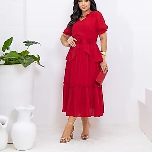 💕 Vestido ayla | chiffon seda | vestido midi feminino 🌷