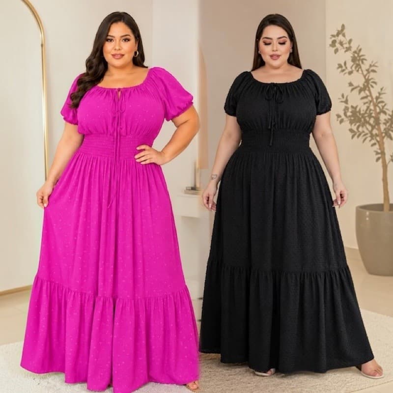 🌟 Vestido longo  Elegante Plus Size (G1 ao G4) 🌟