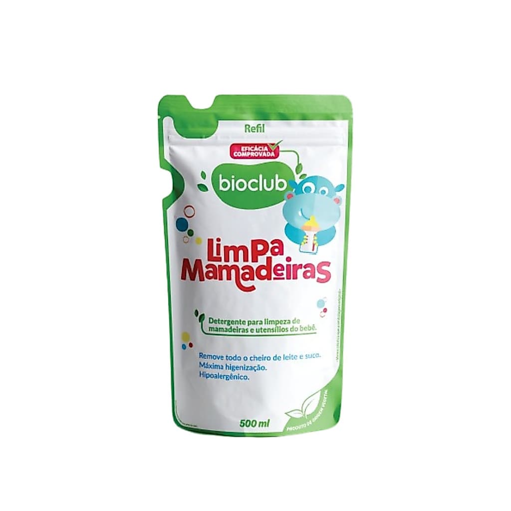 REFIL Detergente de Mamadeiras Orgânico - Limpa Mamadeiras Bioclub® 500ml