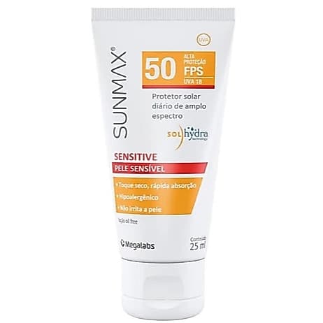 Protetor Solar Sunmax Sensitive FPS 50 Loção Oil Free 25ml