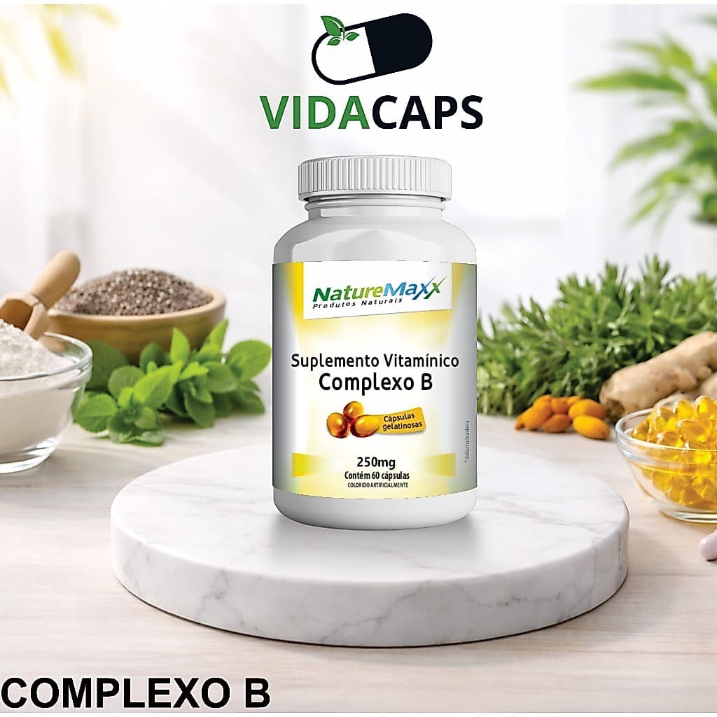 Vitaminas Complexo B ÓleoNutri Softgel 250mg 60 Cápsulas - Suplemento Alimentar Vidacaps
