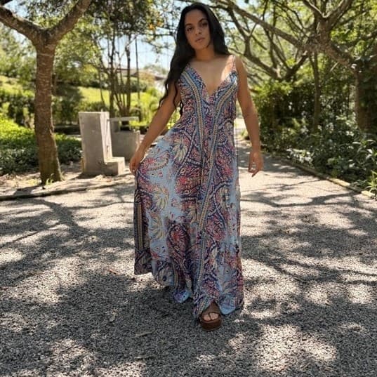 vestido longo indiano seda costa nua vestido indiano para ano novo, vestido boho chic, vestido para Réveillon, moda boho
