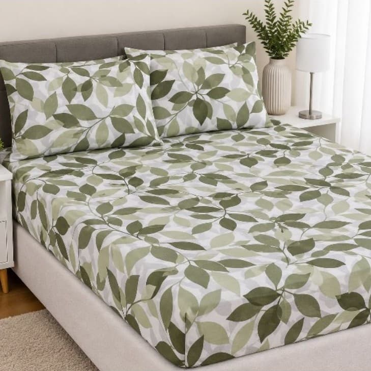 Jogo de Lençol Casal 3 Peças Percal 180 Fios Cama Casal Lençol com Elástico 2 Fronhas Jogo de Cama