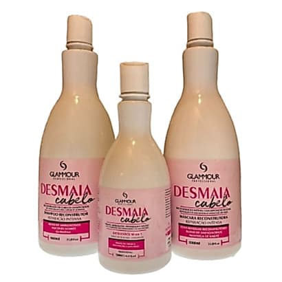 Kit Shampoo Máscara Desmaia Cabelo Glammour Hidratante