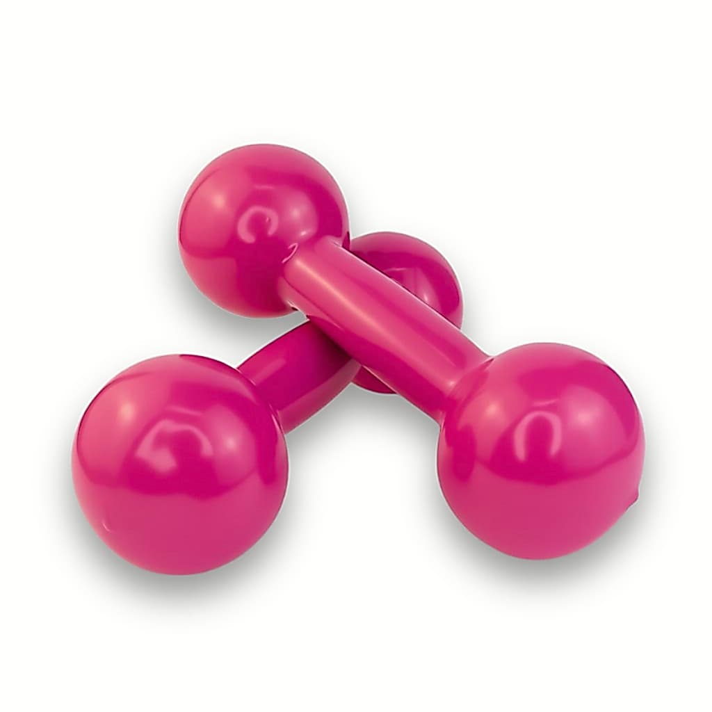 Par Halter Peso 1 Kg Emborrachado Treino Academia