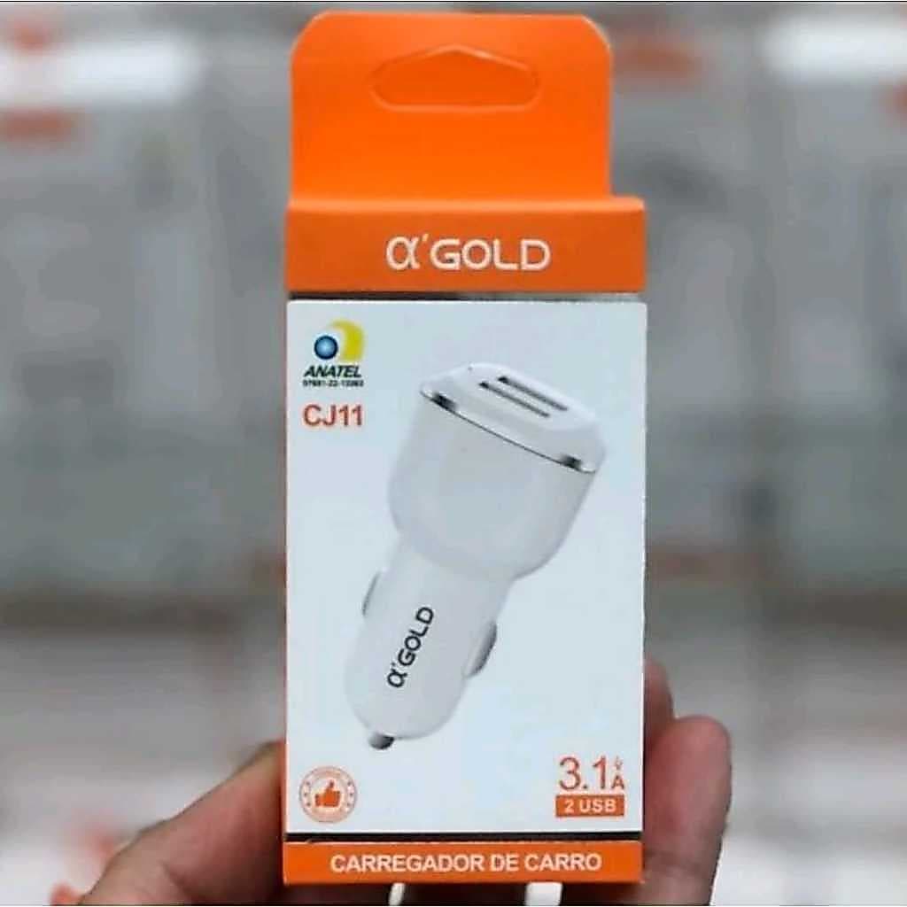 CARREGADOR VEICULAR 2 USB AGOLD 3.1A CJ11