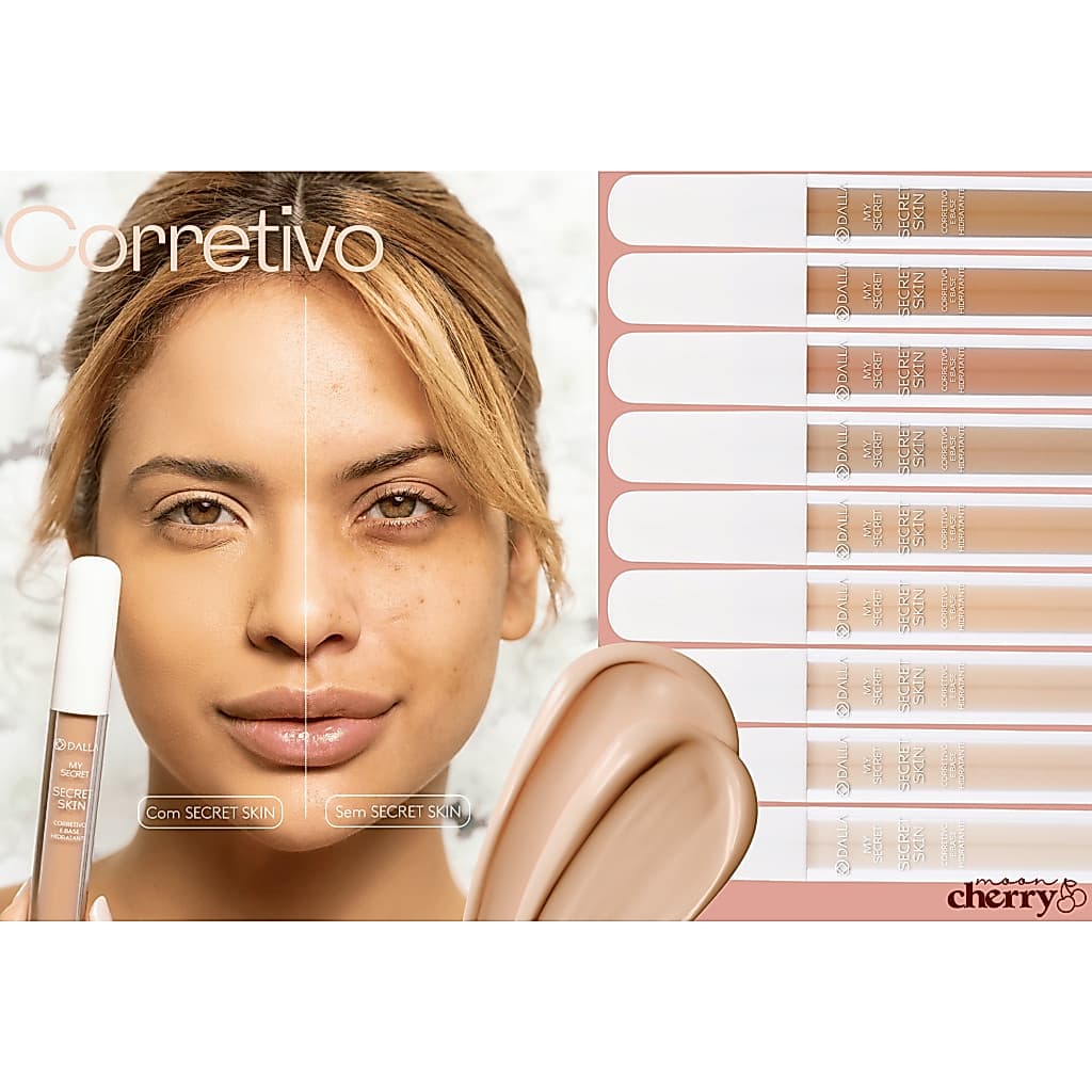 Corretivo E Base Hidratante Líquida My Secret Dalla Skin