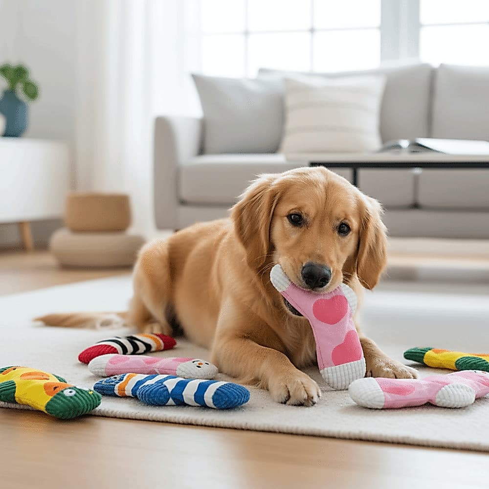 Brinquedo De Mastigar Para Cachorro , Meias Resistentes À Mordida Vazamento De Comida De Desenho Animado , Brinquedos Co