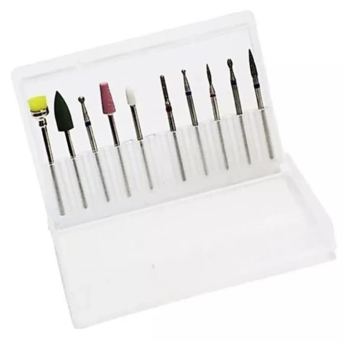 Kit De Brocas Diamantadas Para Manicura Russa C/ 10 Unidades na caixa