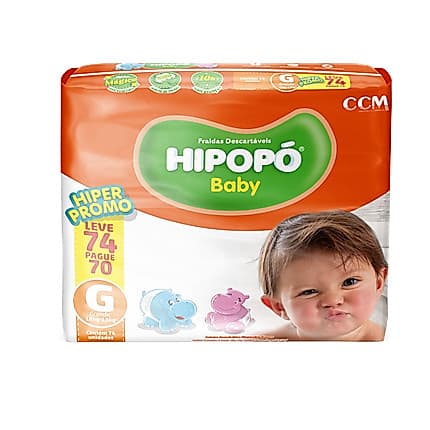 Fralda Descartável infantil Hipopo Hiper  Hipopó Baby