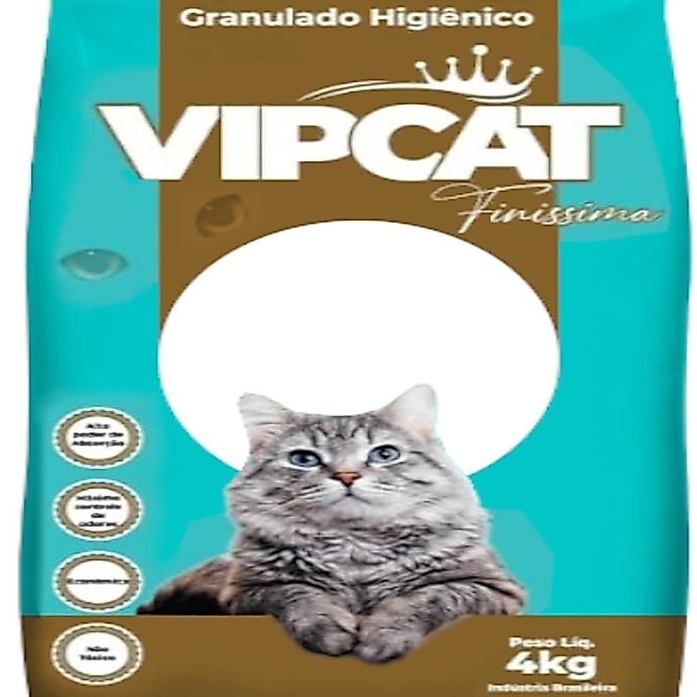 Areia EXTRA FINA Para Gato Vip Cat - Areia Sanitária Forma Torrões - Granulado Perfumado Anti Odores