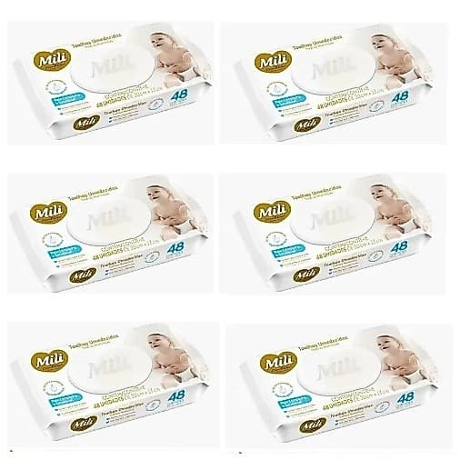 Kit 6 Toalhinha Umedecida Love&Care com 48 Unidades - Mili