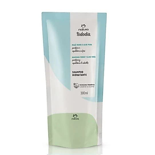 Refil Shampoo Hidratante Natura Tododia Maçã Verde e Aloe Vera 300ml