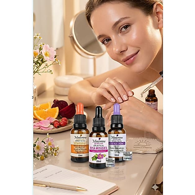 Sérum Faciais Rosa Mosqueta OU vitamina C OU  Ácido Hialurônico – Anti-idade, Manchas e  Rejuvenesce