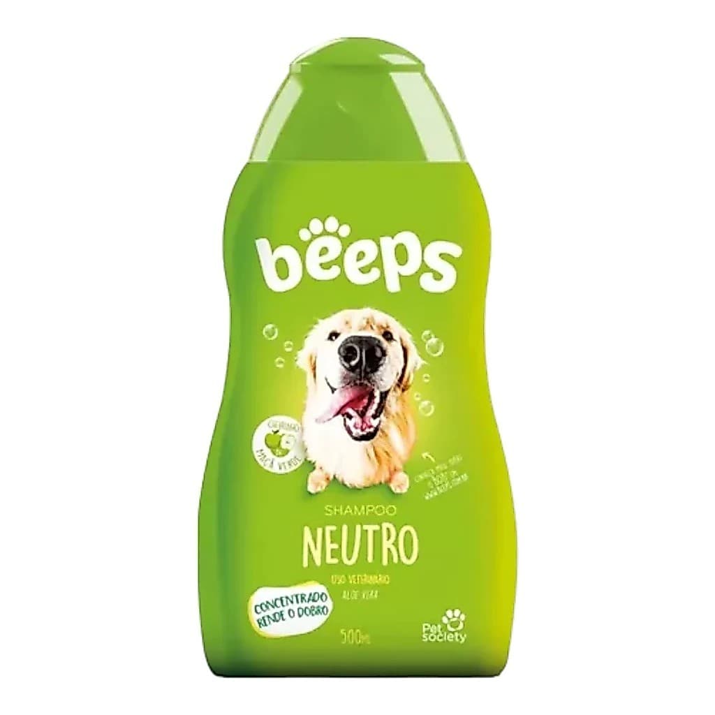 Shampoo Neutro Beeps 500ml para Cães e Gatos