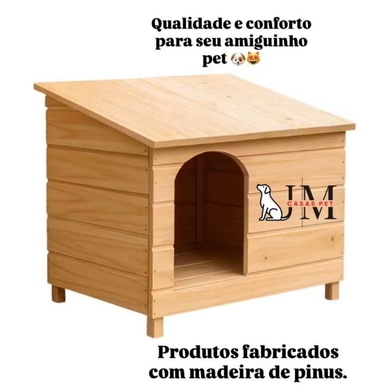 Casa Edicula, Casinha De Cachorro Madeira Pinus N7 eN8, Resistente Para Pet Abrigo Cães Porte Grande
