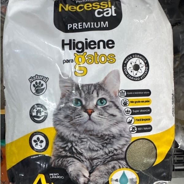 kit Com 5 Areia Sanitária Necessicat Premium para Gatos – 4 kg