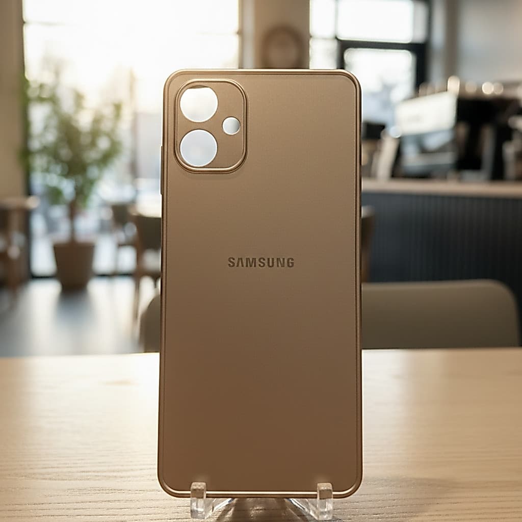 Capinha Samsung A06 Acrílico Dourada Case Resistente Nova Celular Celulares Nova Premium Forte