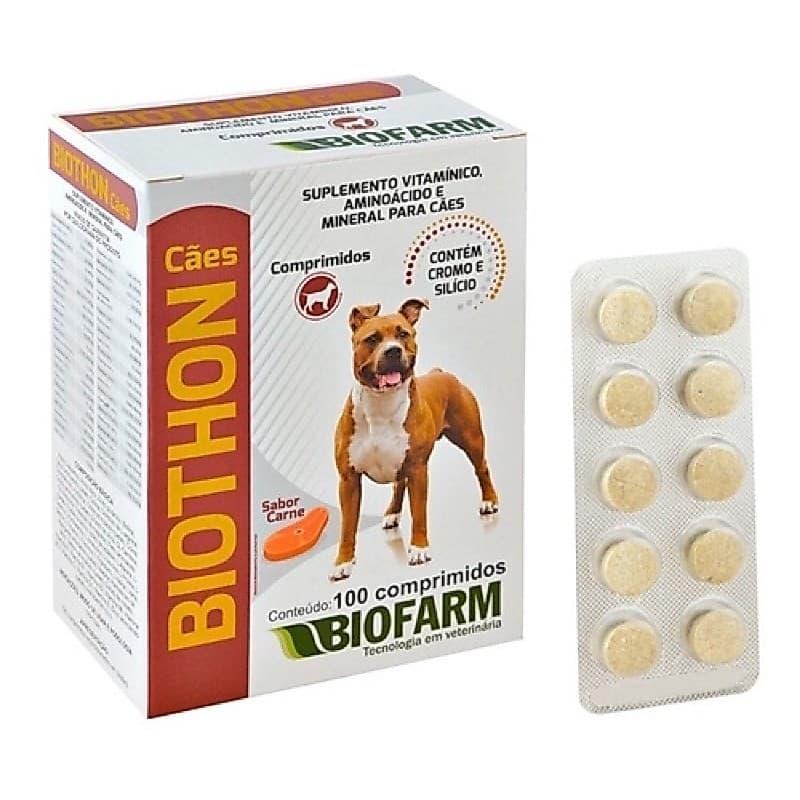 Biothon Cães Suplemento Vitaminico Vitamina para Cachorro 10 Comprimidos BIOFARM