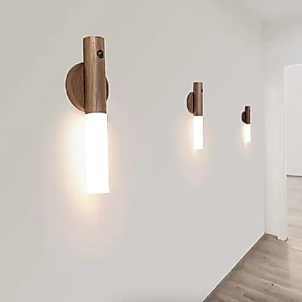 Arandela Luminária Sem Fio Par Smart Sensor de Movimento LED Lâmpada Recarregável Parede Cabeceira