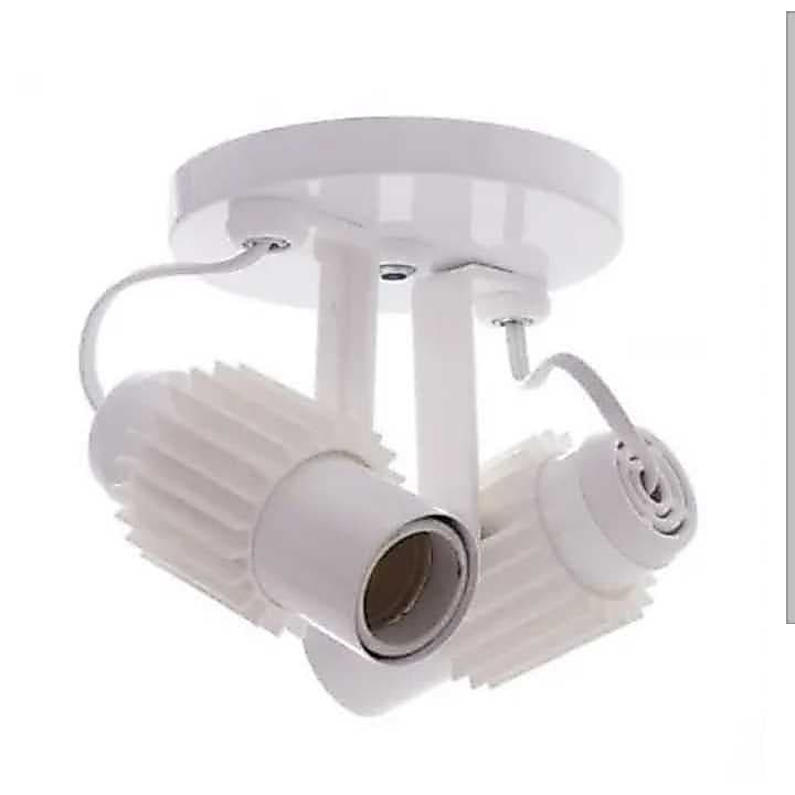 SPOT ALETADO PARA 2 LAMPADA LUMINARIA SIMPLES E27