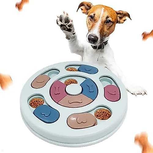 Brinquedo Interativo Comedouro lento para cachorro Pet Puzzle redondo Porta petisco