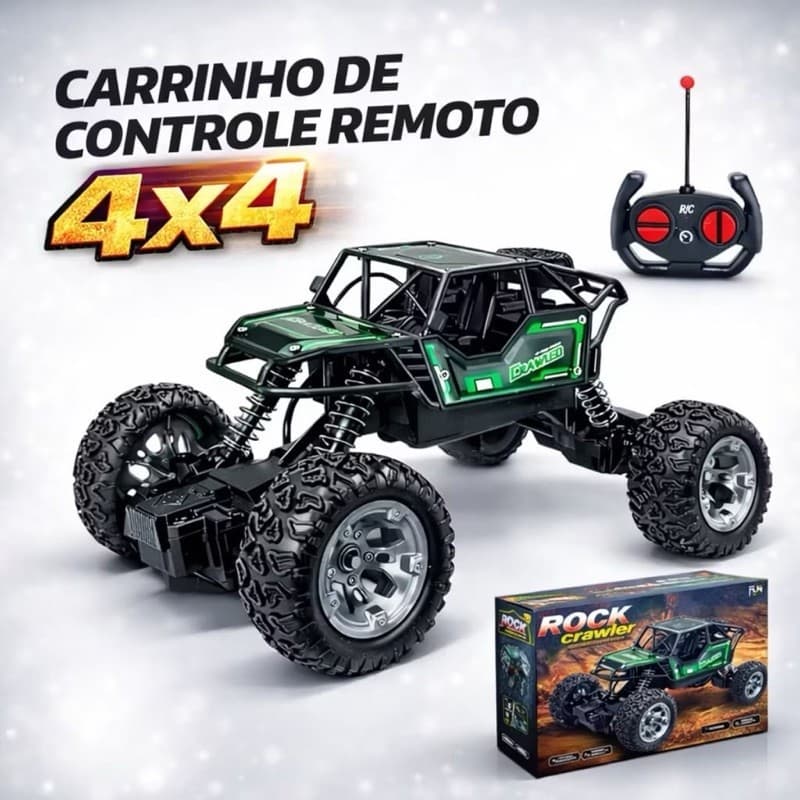 Brinquedo Menino Carrinho Controle Remoto Recarregavel Carro Grande 4x4 Off Road