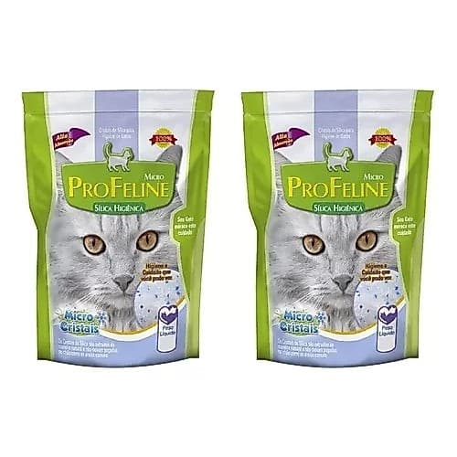 KIT C/ 2 UN Areia Higiênica Para Gatos Sílica Sanitária Micro Cristais