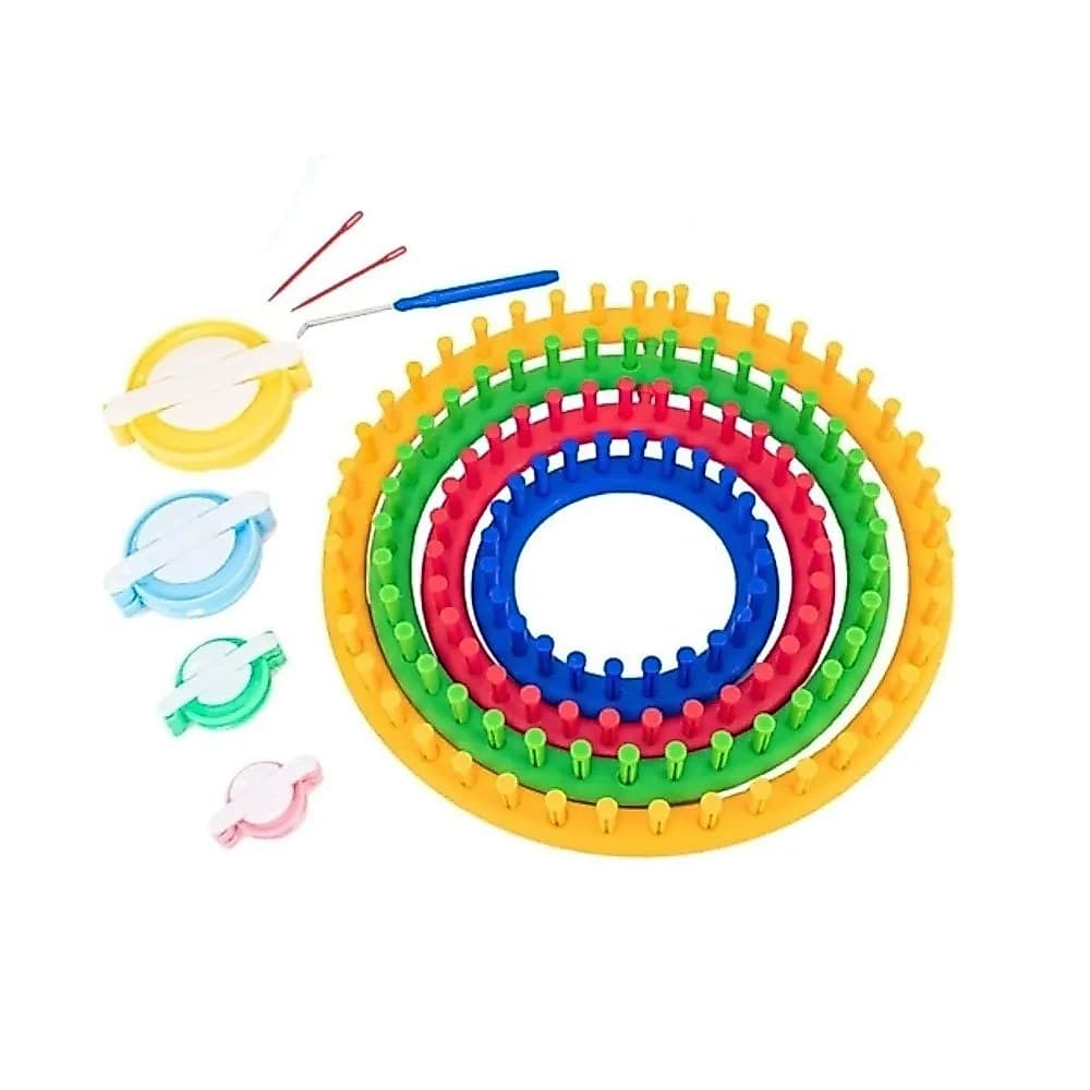 Kit Tear Circular Manual Para Tricô Crochê Amigurumi + Faz Pompom