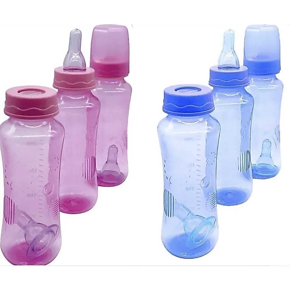 kit com 3 mamadeiras 240 ML Marca Amplas