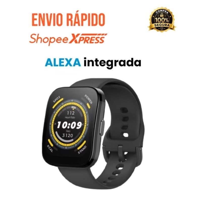 Relógio Smartwatch Amazfit Bip 5 Preto Com Alexa Gps