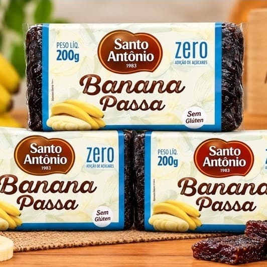 Kit3 banana passa santo Antonio 200g doce saudavel zero acucar
