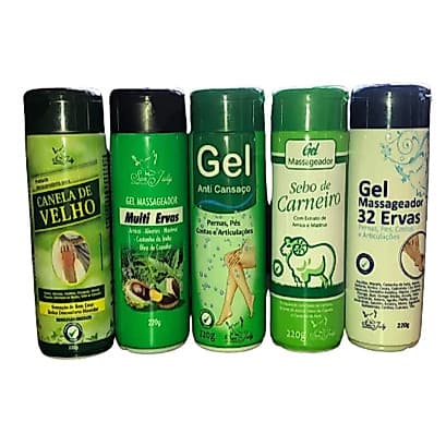 Kit 5un Massageador (Canela/Multi/Anti Cansaço/Carneiro/32 ervas) San Jully