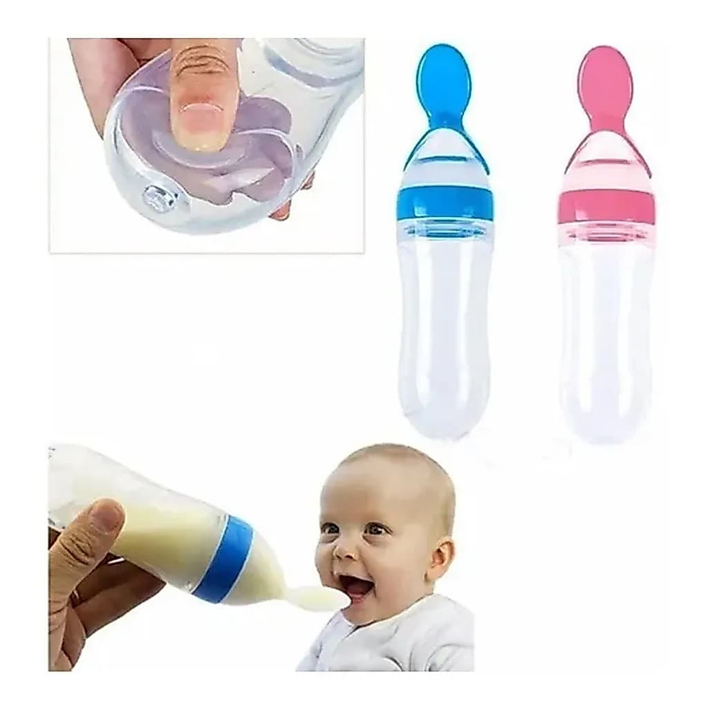 Mamadeira Colher Papinha Dosadora Bebê Silicone Livre Bpa