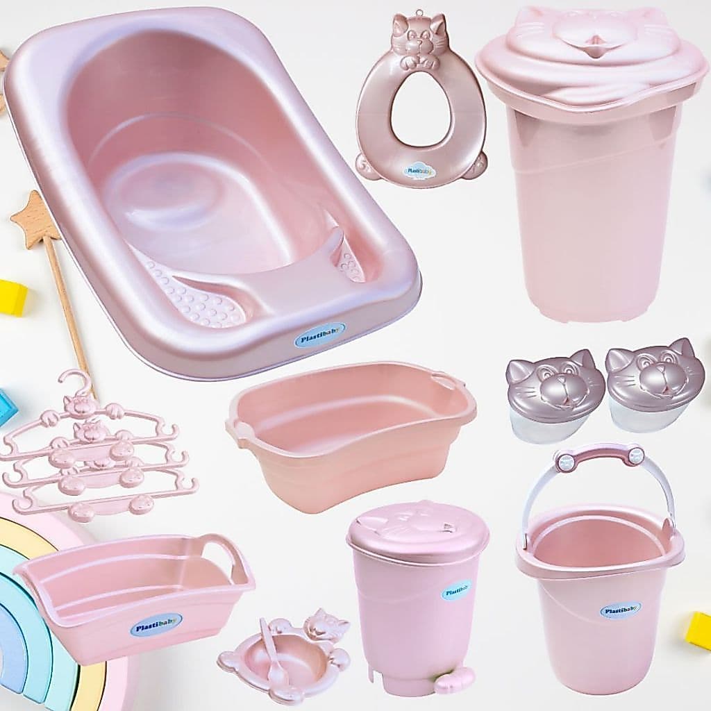 Banheira 32 Litros organizador quarto bebê porta algodão cabide cesto roupa  bacia