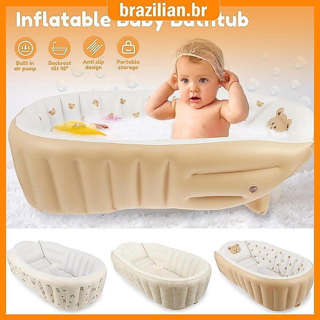 Banheira Inflável Para Bebês Em PVC , Segura E Confortável Viagens , SHOPCYC7483